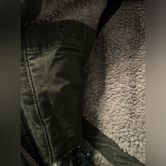 CARHARTT WORK JACKET - GREEN Olive Hooded Parka Jacket Size Medium - Picture 9 of 12